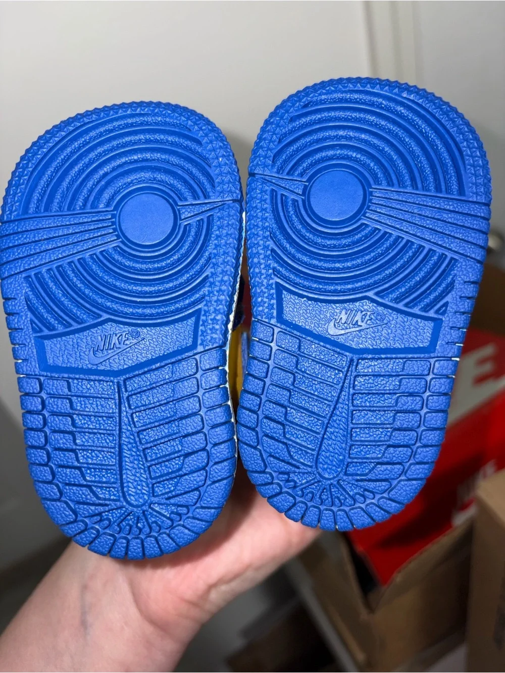 Nike Kids Blue and Yellow High-Top Sneaker (Toddler)